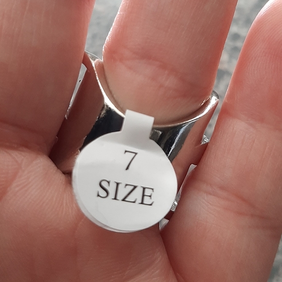 Platinum Plated Simulated Diamonds Eternity Ring - Picture 9 of 10